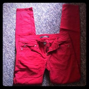 Lovesick red skinny jeans